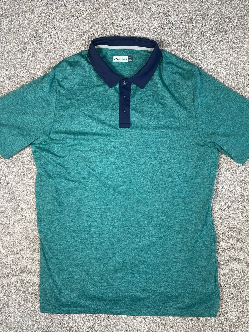 KJUS Polo Shirt Mens XL Green Performance Short Sleeve Comfort Fit Golf